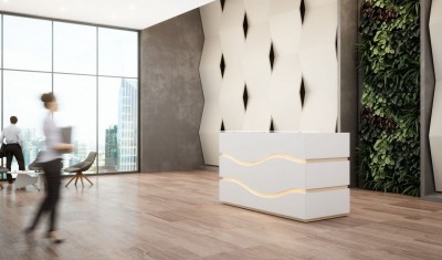 Illuminated Registration and Reception Desk, 150x110x80cm