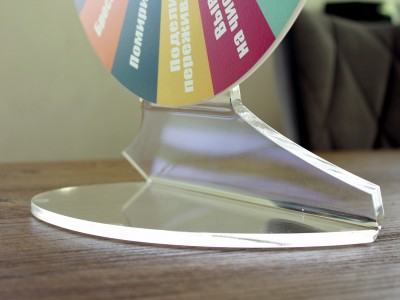 Tabletop Acrylic Wheel of Fortune, Wheel Diameter 300mm