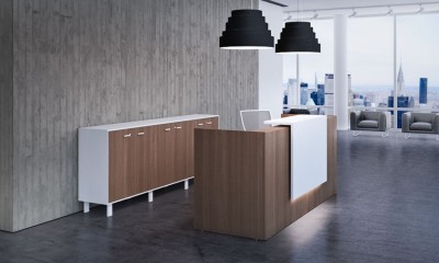 Modular Front Desk, Registration Desk, 120x110x74cm