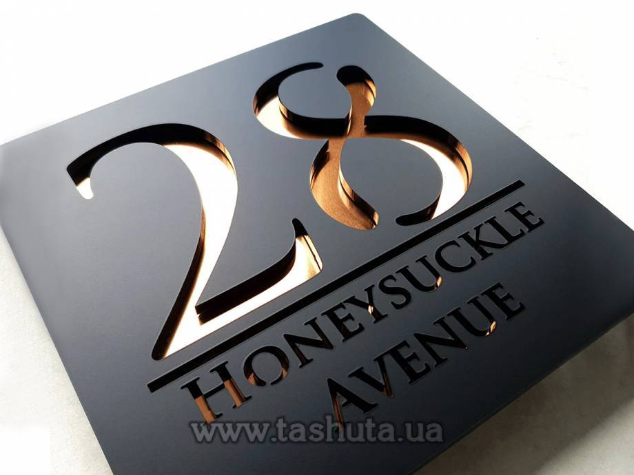 Two-Layer Outdoor Sign Plate, 180x180mm