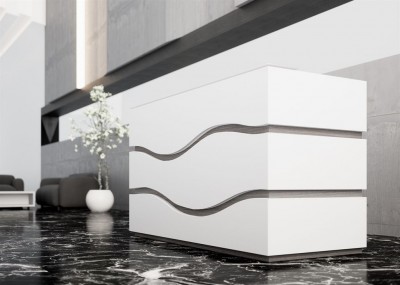 Illuminated Registration and Reception Desk, 150x110x80cm