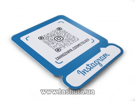 Tabliczka na Instagram z kodem QR 200x250mm z PCV