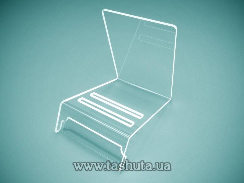 Two-Plate Display Stand with Price Tag Holder, 80x100x120mm