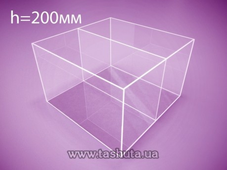 Pojemnik z plexi z przegródką 300x300x200 mm