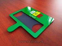 Tabliczka akrylowa z uchwytem i kieszenią 280x100mm