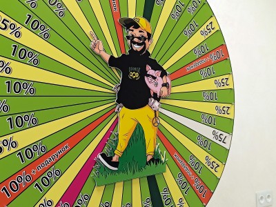 Wheel of Fortune on Telescopic Stand, Wheel Diameter 700mm