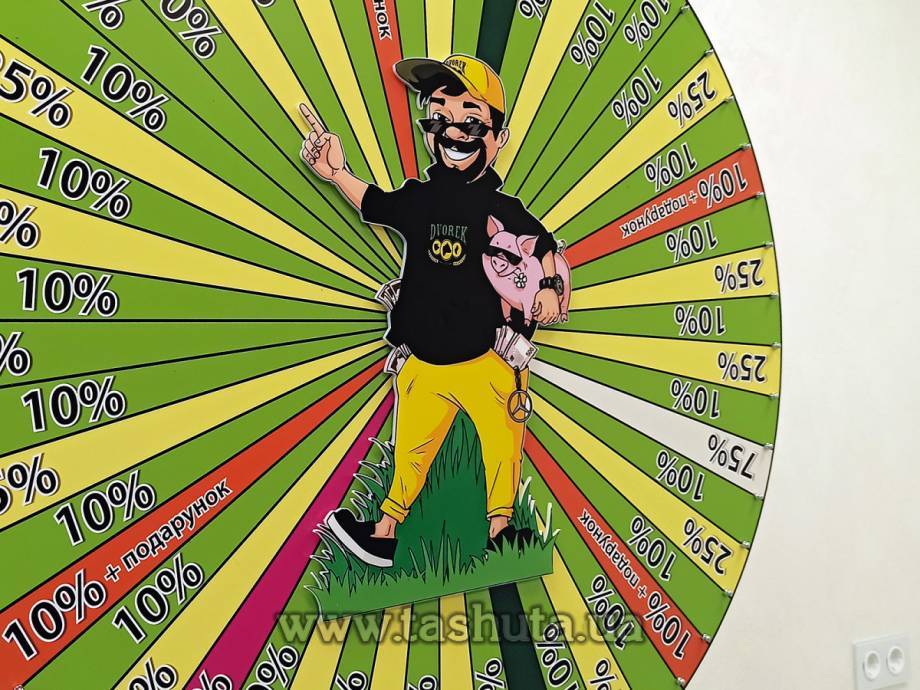 Wheel of Fortune on Telescopic Stand, Wheel Diameter 800mm