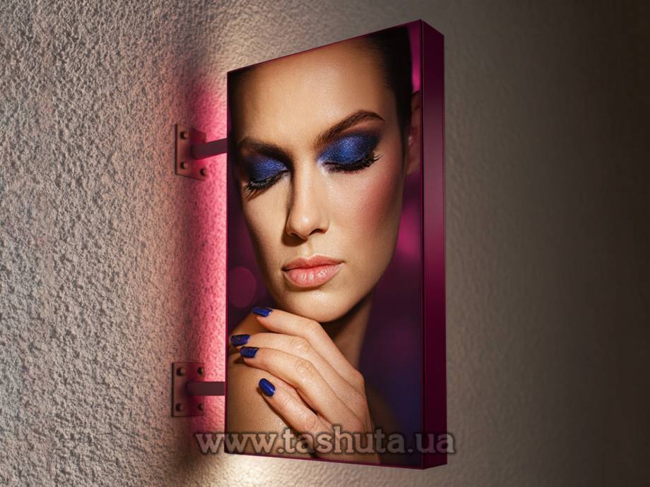 Double-Sided Wall-Mounted PVC Projecting Light Box