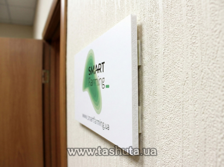 Пластиковая табличка на дверь с полноцветной печатью, 250х120 мм