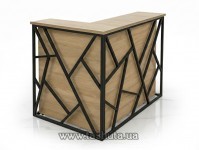 купить по низкой цене Административная стойка лофт с LED-подсветкой, 150х110х115 cм в Киеве