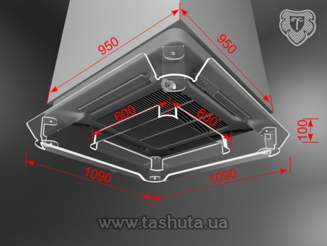 Дефлектор (экран) для потолочного кондиционера 950х950мм