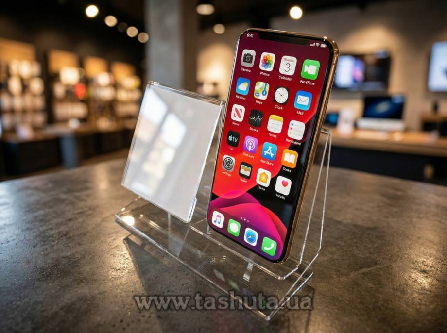 Smartphone Stand with Price Tag Holder, 160x120mm