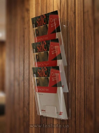 Kieszeń naścienna plastikowa A5 (148x210), 3 przegródki