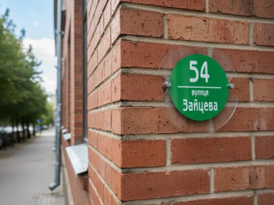 Адресная табличка на дом прозрачная 250х250 мм