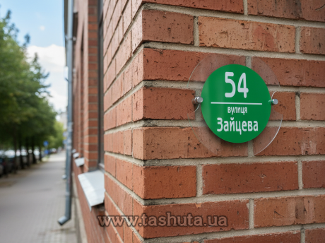 Адресная табличка на дом прозрачная 400х400 мм