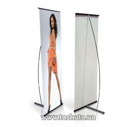 Мобильный стенд L-baner 910x2150 мм, одна опора