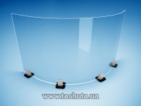 Półokrągły ekran ochronny do handlu 1500x680mm