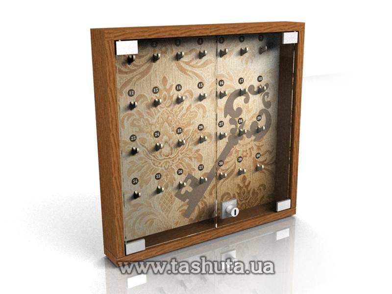 Wall-Mounted Key Cabinet for 40 Keys, 680x680mm