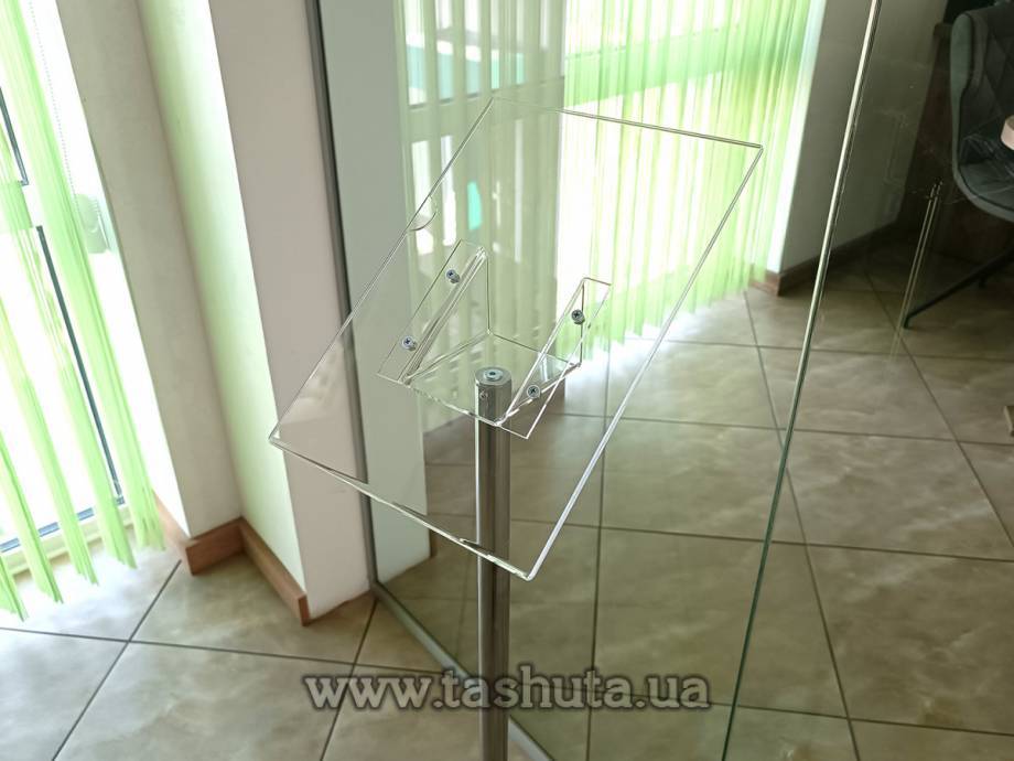 Inclined Advertising Stand with A4 Acrylic Pocket