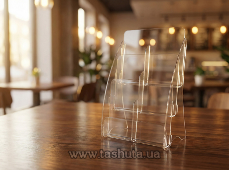 Настольная подставка для флаеров на 6 ячеек