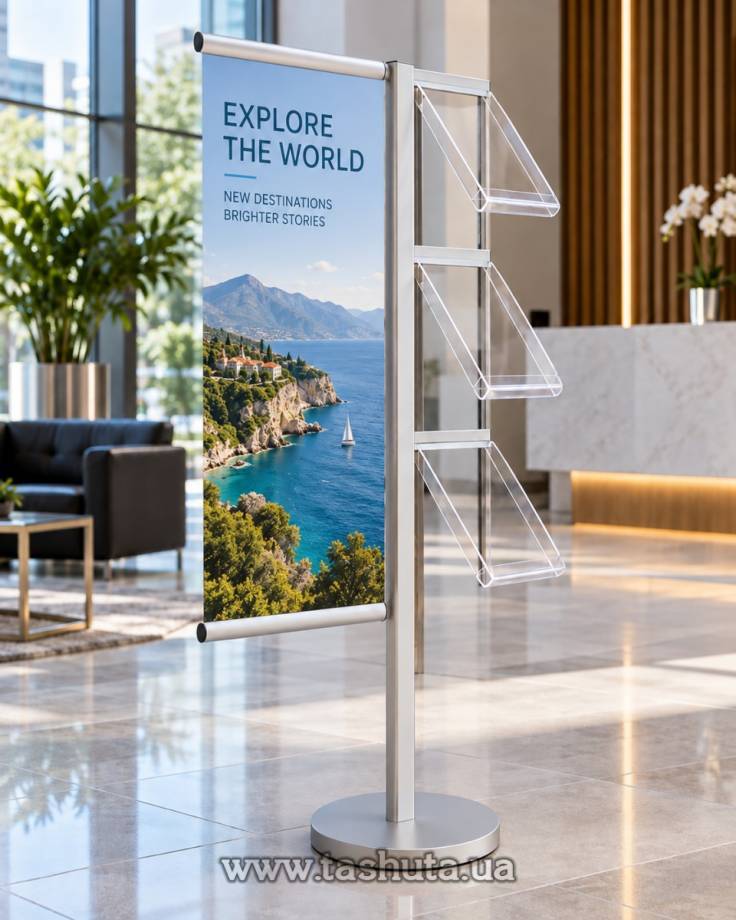 Advertising Stand with Poster System