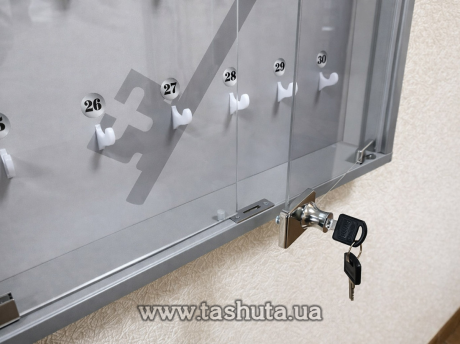 Настінна ключниця для готелів на 35 ключів, 600х680 мм