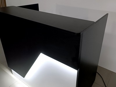 "Miami" Reception Desk, Illuminated Office Desk, 120x110x75cm