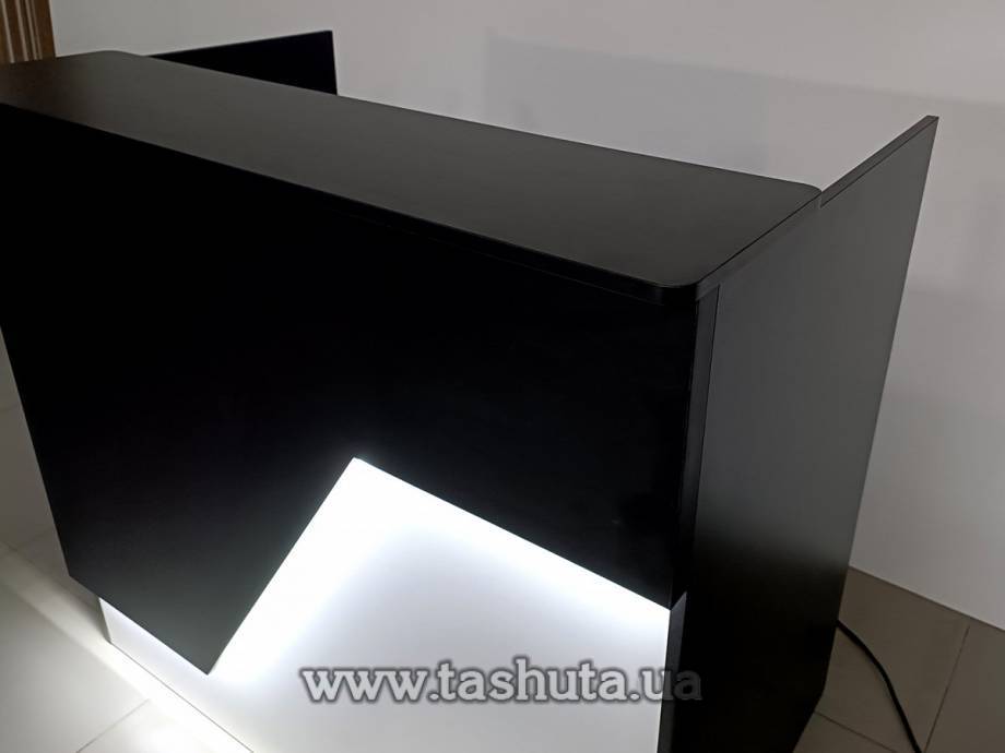 "Miami" Reception Desk, Illuminated Office Desk, 120x110x75cm