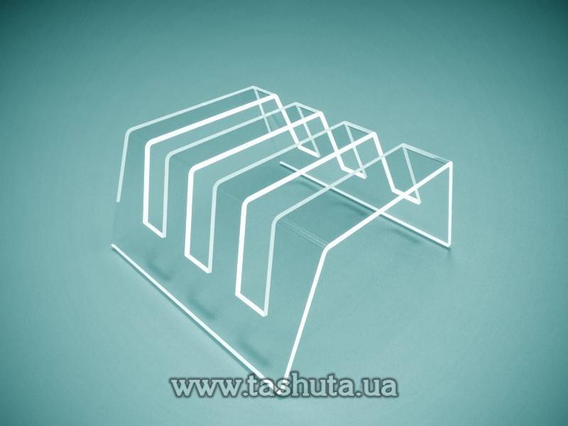 Clear Three-Plate Stand 120x120x58mm