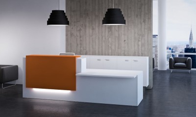 Modular Front Desk, Registration Desk, 180x110x74cm