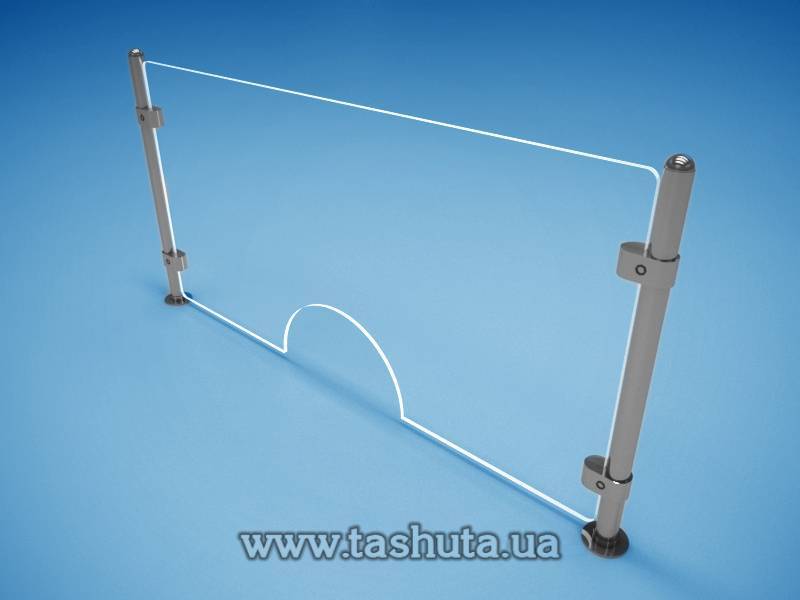 Checkout Partition 1000x500mm for Banks, Petrol Stations, Pharmacies