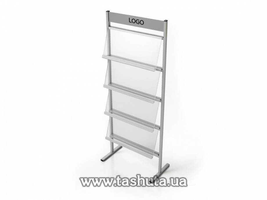 Literature Stand with 4 Pockets A4x3