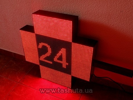 Krzyż apteczny LED jednostronny, 640x640mm