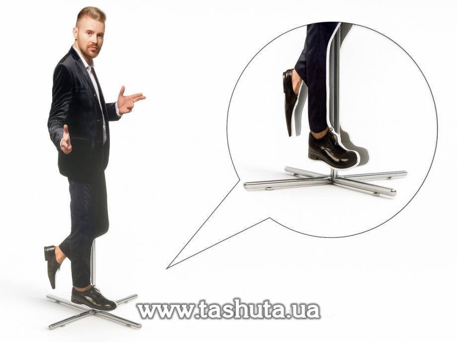 Double-Sided Life-Size Cut-Out on Chrome Leg