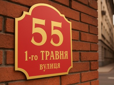 Адресная табличка на дом, 250х300 мм