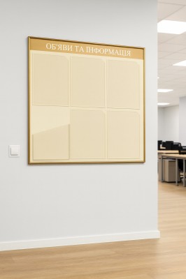 Информационный стенд на 5 кармана А4 и 1 карман А4 (под книгу) 750х740 мм