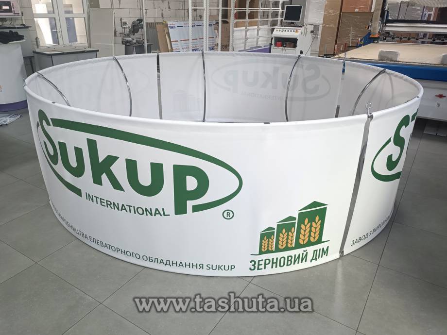 Подвесной рекламный дисплей (круг), 2х0,8 м