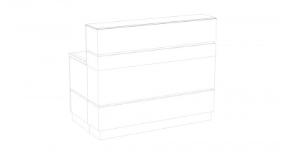 Reception Desk with Decorative Lighting, 130x110x70cm