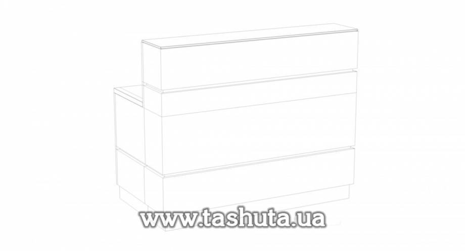 Reception Desk with Decorative Lighting, 130x110x70cm