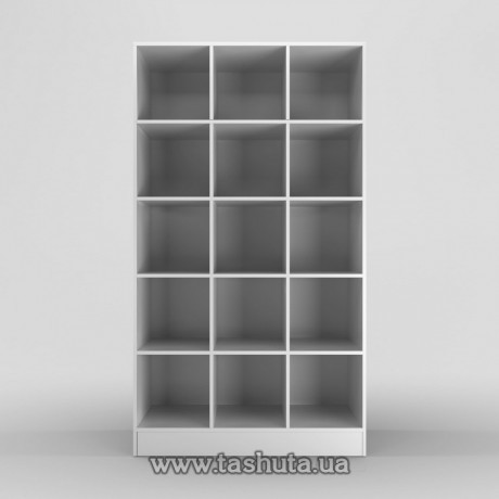 Стеллаж пристенный 15 ячеек 110х195х35см