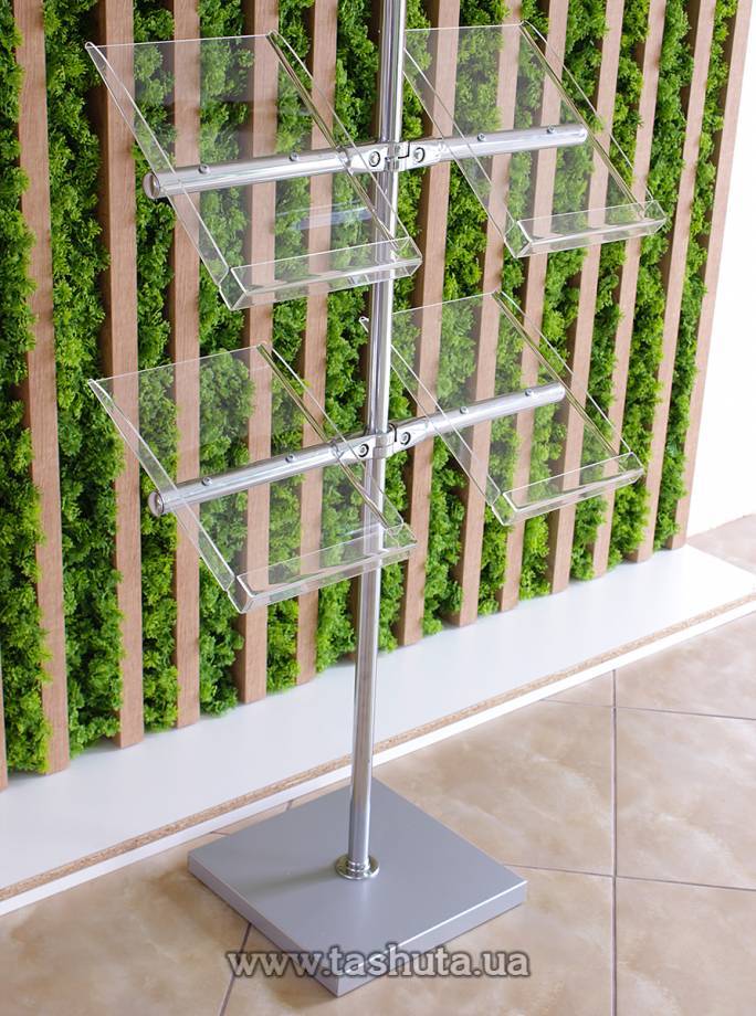 Literature Advertising Stand with 6 A4 Pockets
