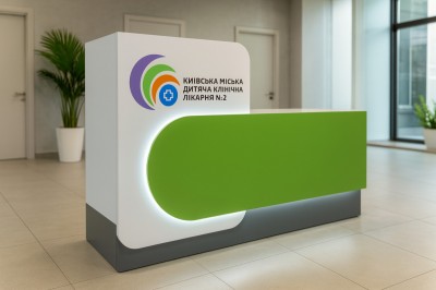"Scandi" Office Reception Desk, 180x120x62cm