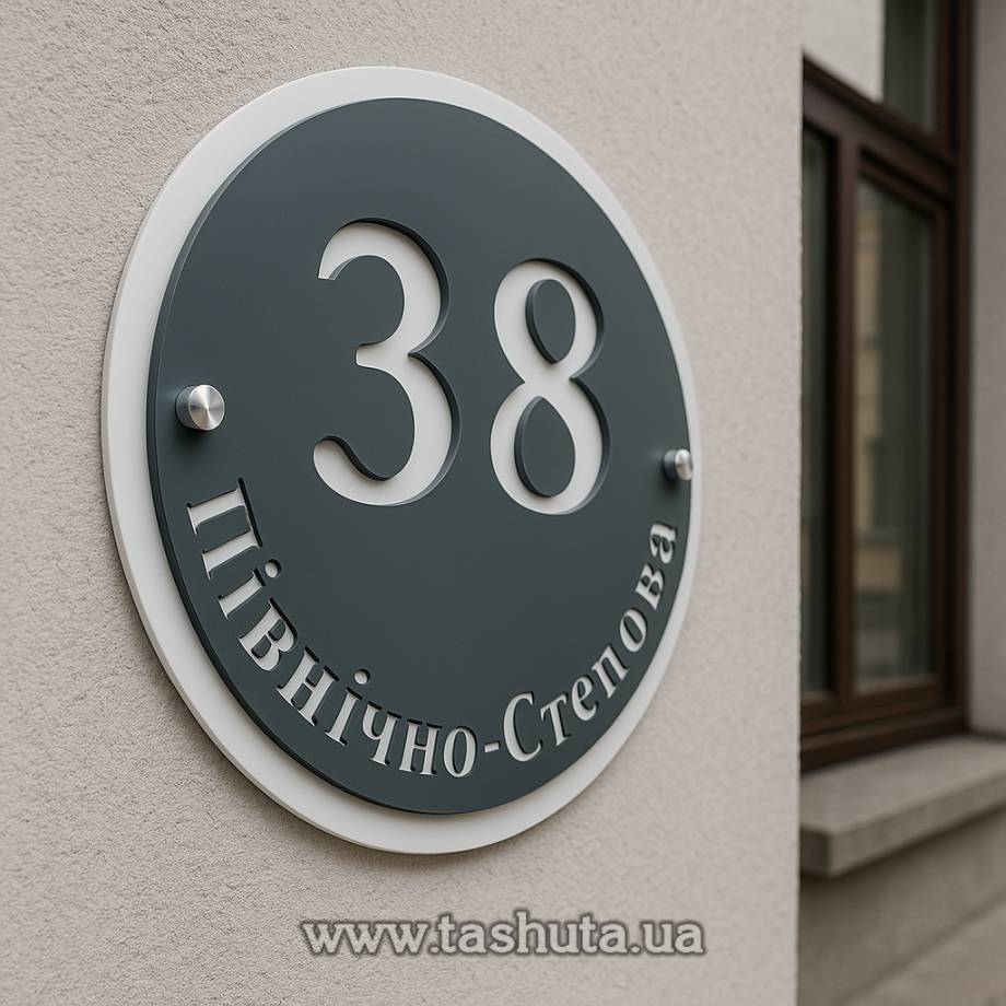 Round Outdoor Sign Plate, 400x400mm