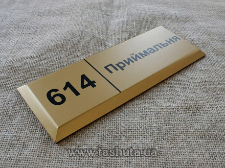 Табличка с фаской алюминиевая объемная, 300х100 мм