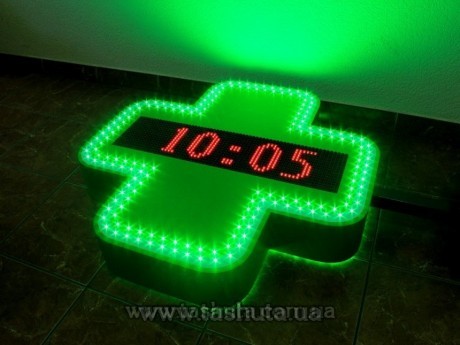 Krzyż LED z biegnącym tekstem LED, 850x850 mm