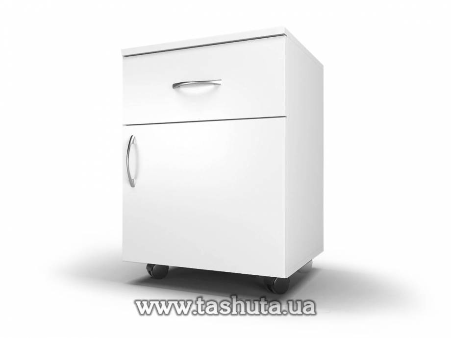 Тумба на колесах з дверцятами та ящиком 45х75х50см