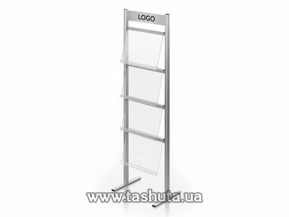 Literature Stand with 4 Pockets A4x2