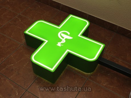 Krzyż apteczny LED 600x600 mm