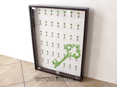 Szafka na klucze naścienna do hotelu na 50 kluczy, 810x680 mm