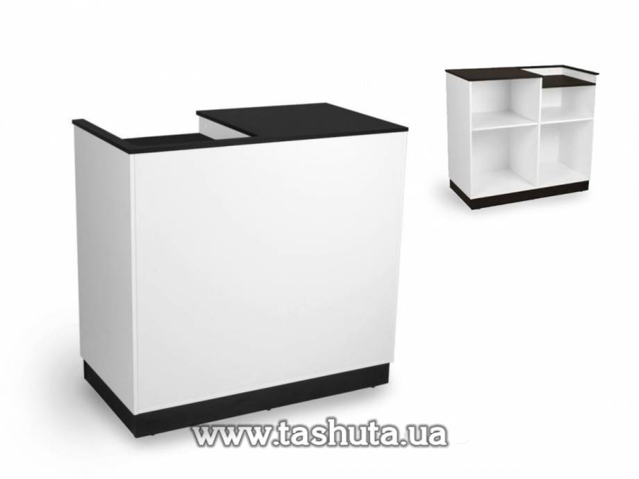 Checkout Desk with Countertop Cut-Out, Size 120x110x60cm